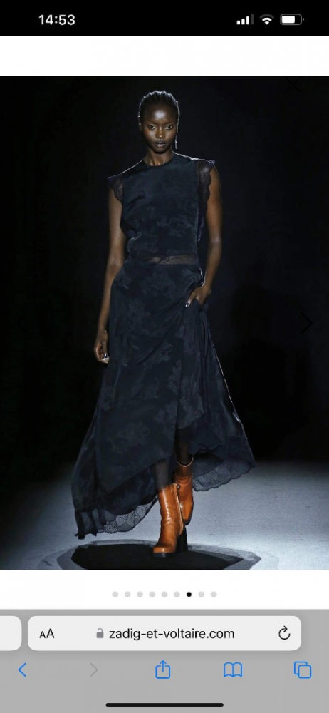 Zadig & Voltaire Long dress in jacquard silk.