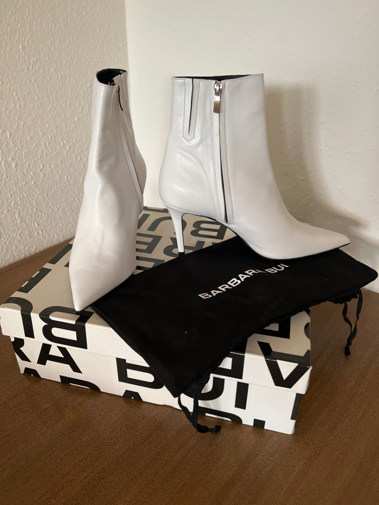 Barbara Bui White leather ankle boot