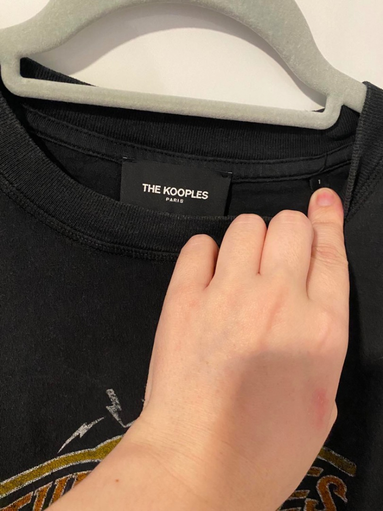 The Kooples BLACK WASHED COTTON SLEEVELESS T-SHIRT DESIGN