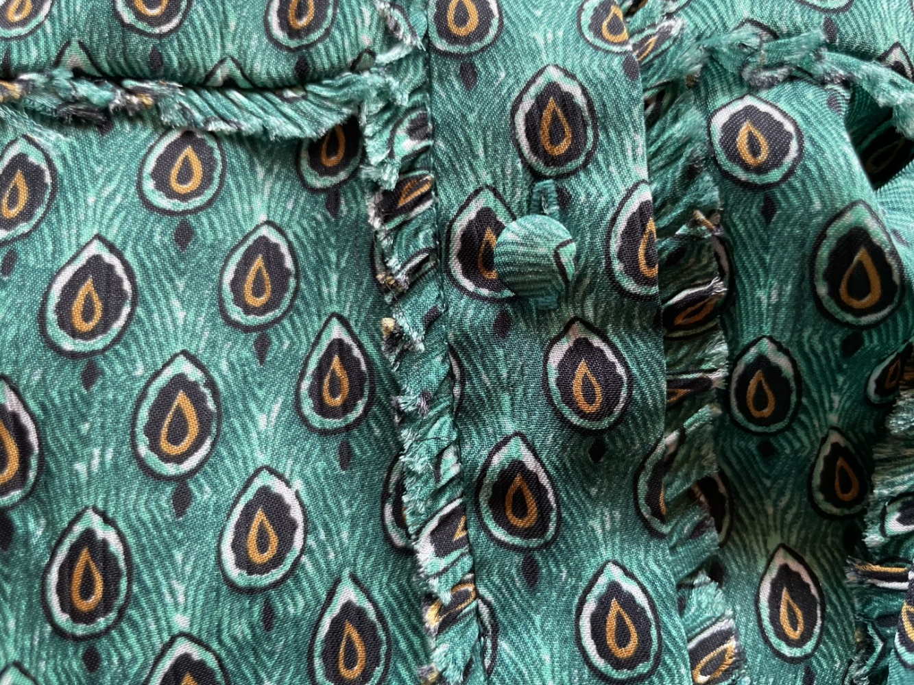 Alexis Monika peacock-print mini dress