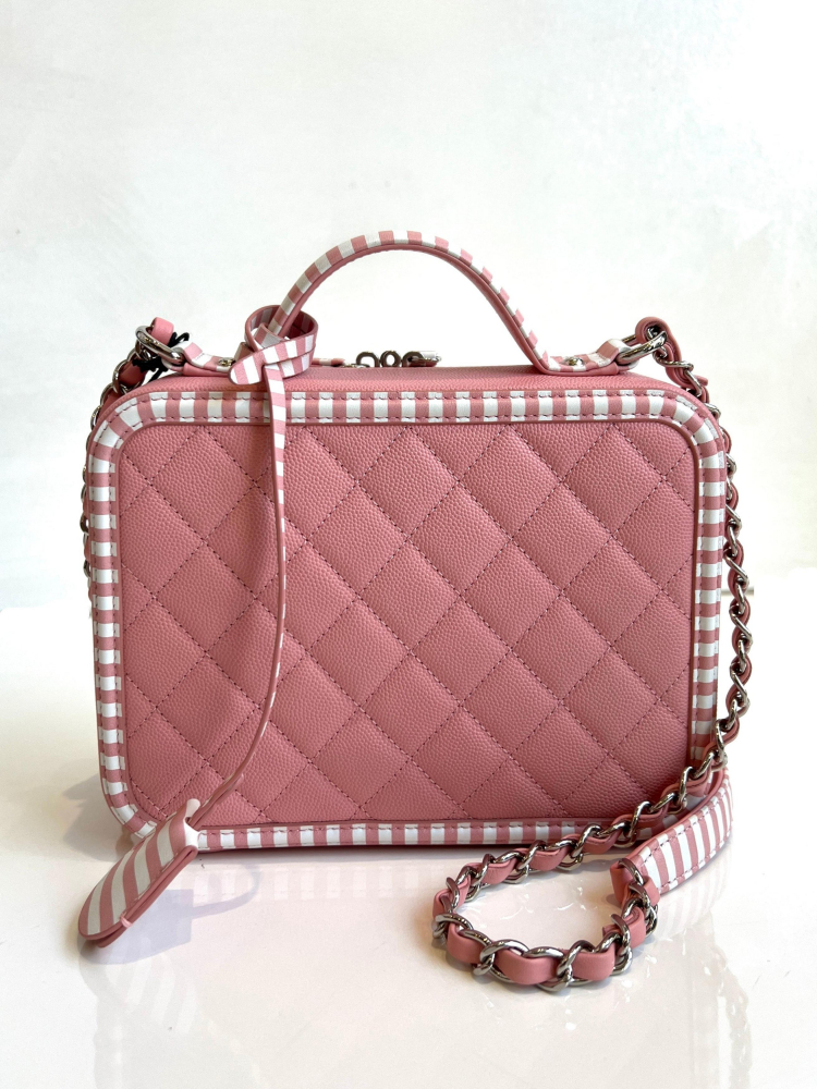 Chanel 2018 Filigree Vanity Bag Pink