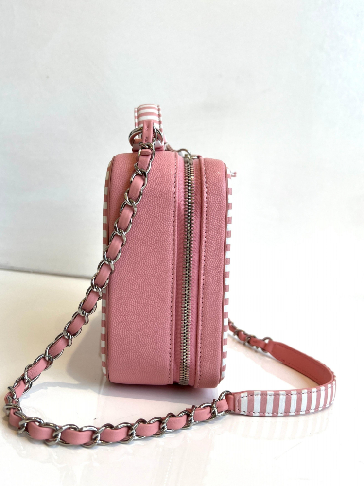 Chanel 2018 Filigree Vanity Bag Pink