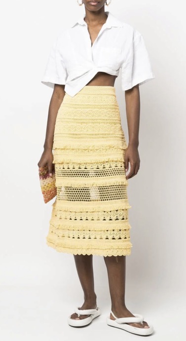 Maje Crochet skirt