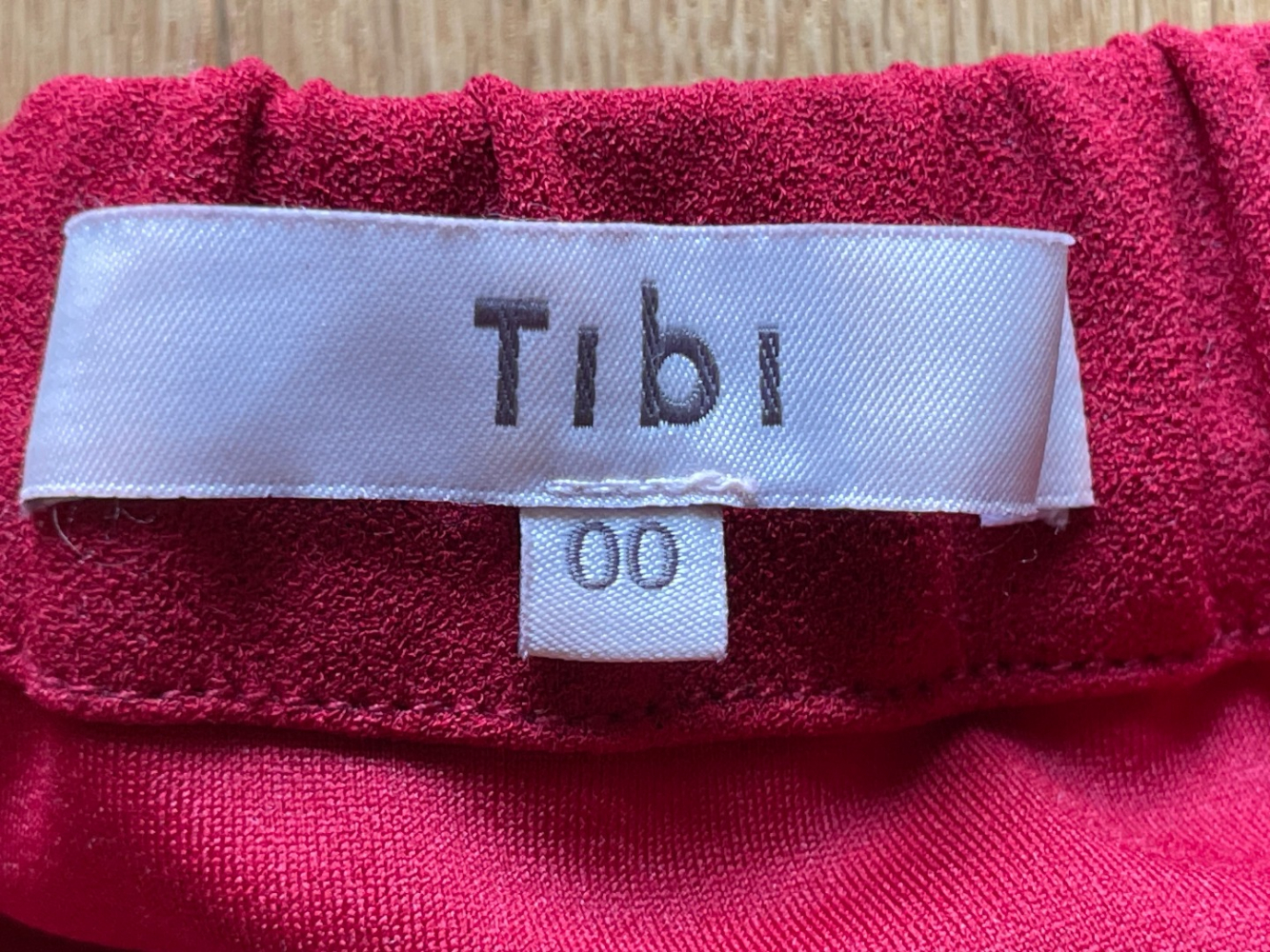 Tibi Ruby-red off shoulder mini dress!