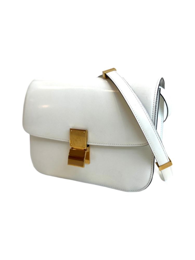 Celine Medium Classic Box in Ivory