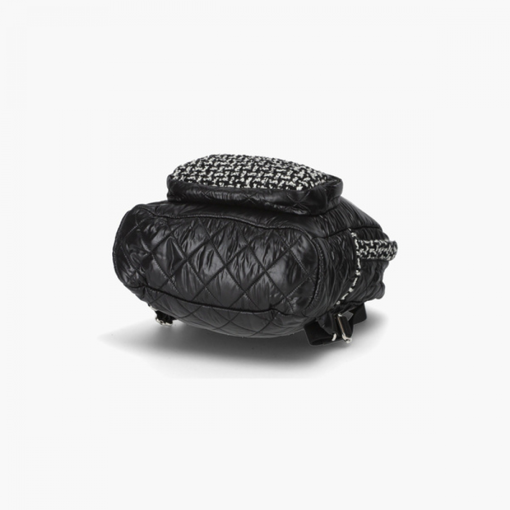 Chanel Coco Tweed & Nylon Chain Backpack