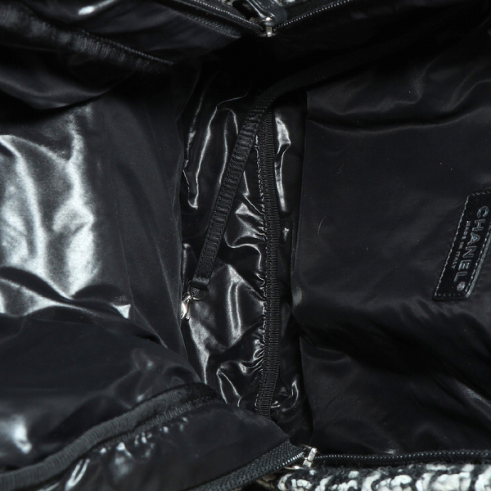 Chanel Coco Tweed & Nylon Chain Backpack