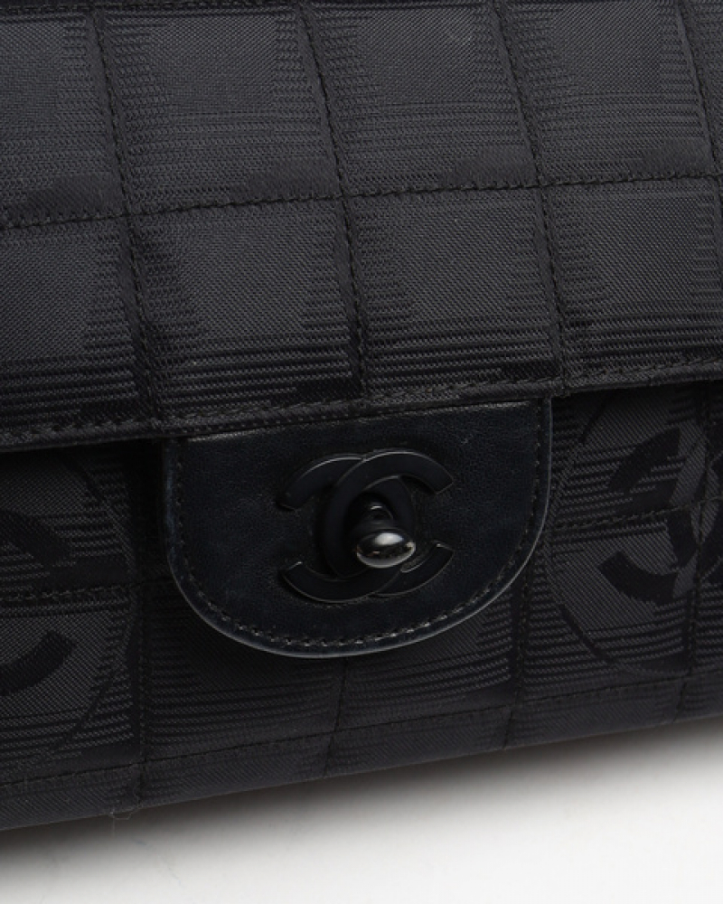 Chanel Travel Line East West Chocolate Bar Bag