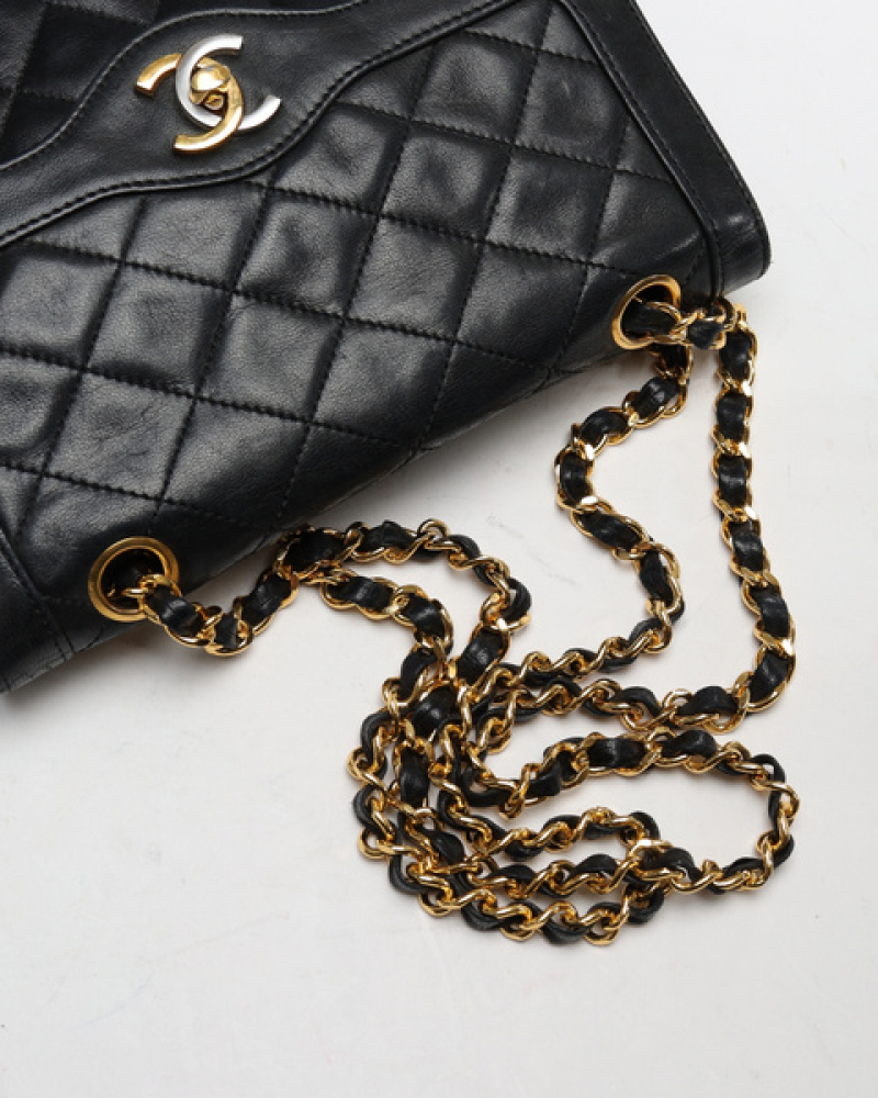 Chanel Two Tone Double Flap Bag