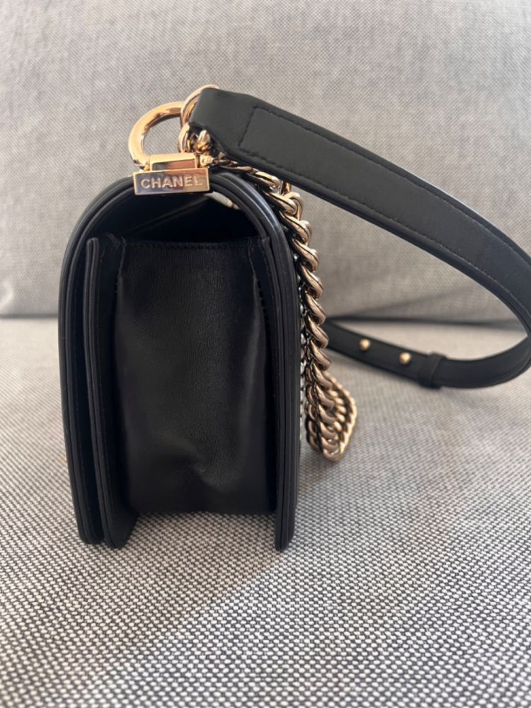 Chanel Boy Medium Pearls Black Bag Limited Edition