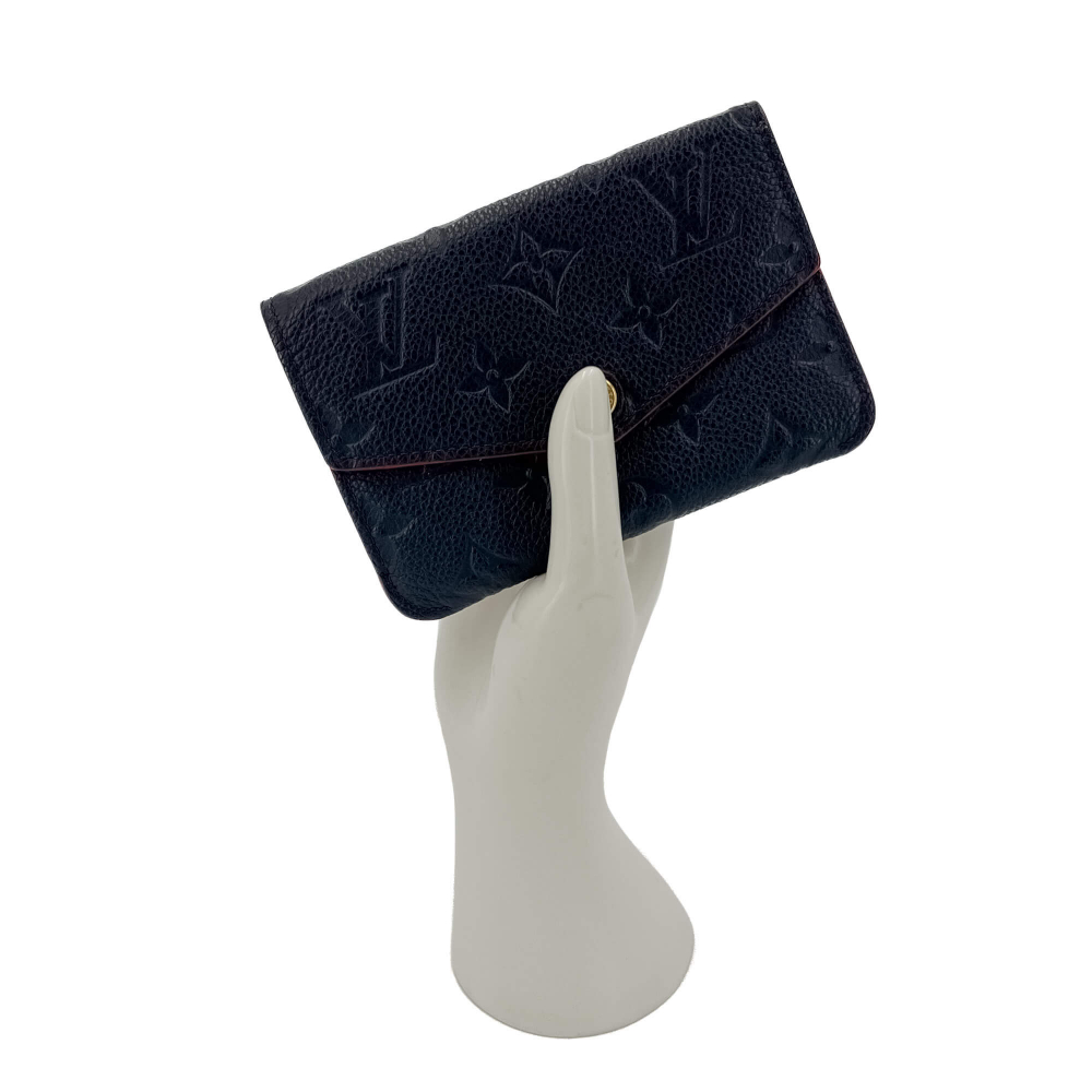 Louis Vuitton Envelope Coin Purse Empreinte Leather Navy