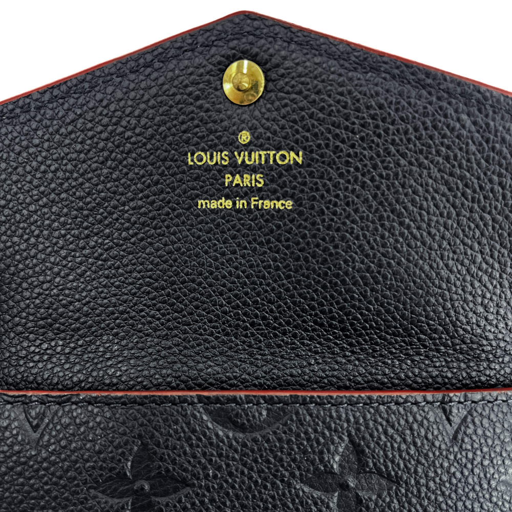 Louis Vuitton Envelope Coin Purse Empreinte Leather Navy