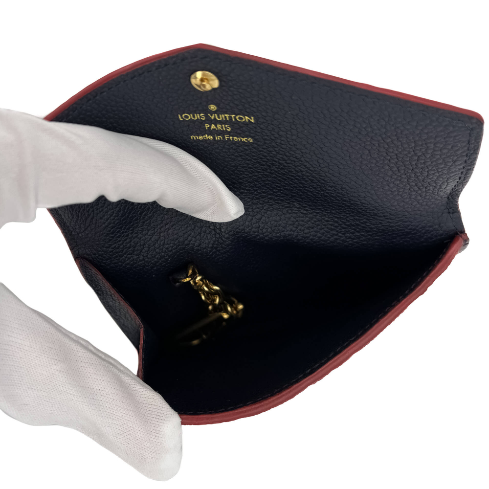 Louis Vuitton Envelope Coin Purse Empreinte Leather Navy