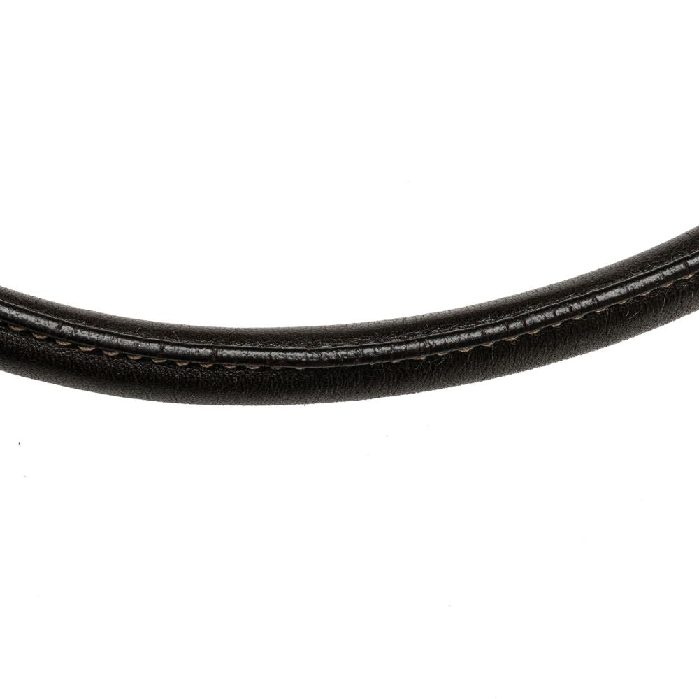 Gucci B Gucci Brown Beige Canvas Fabric GG Abbey D-Ring Tote Bag Italy