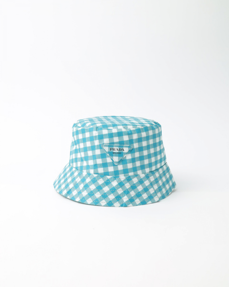 Prada Gingham Fishermans Hat