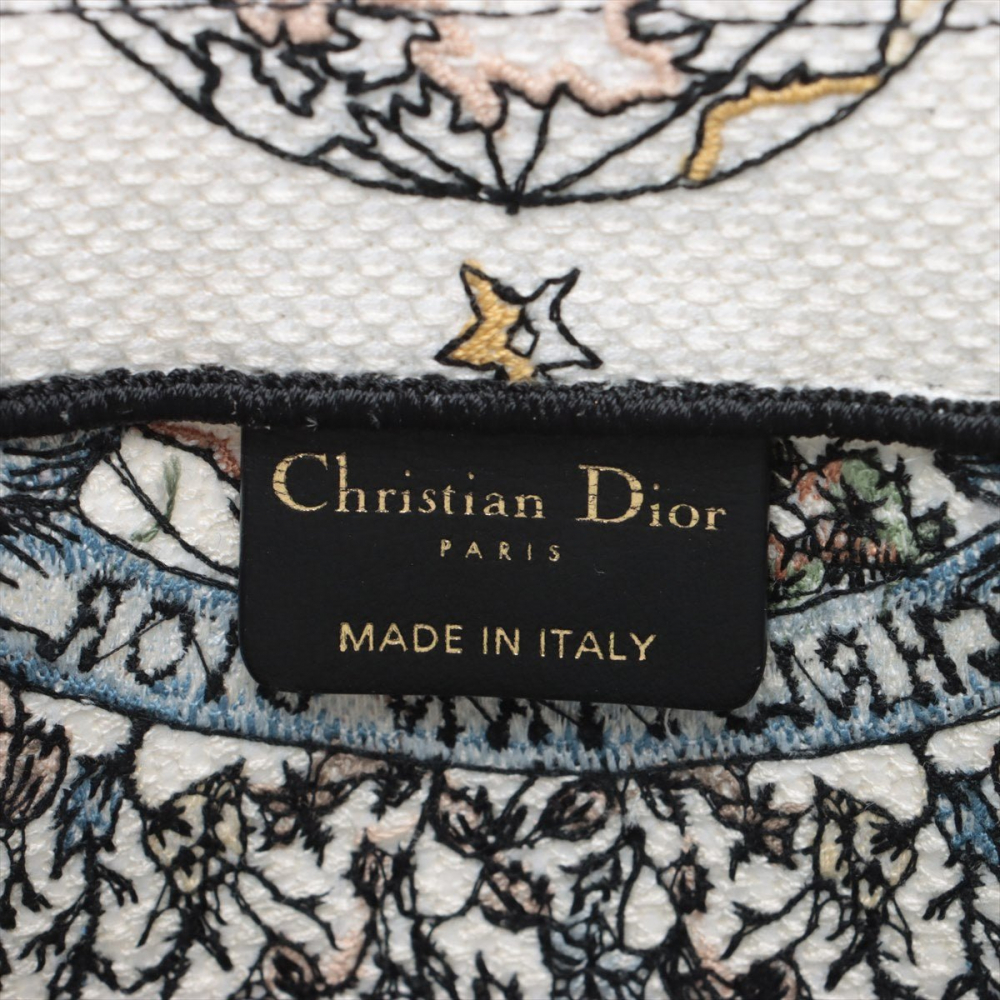 Christian Dior Book Tote Medium Embroidery Canvas Bag Butterfly Around The World Name Susie Green