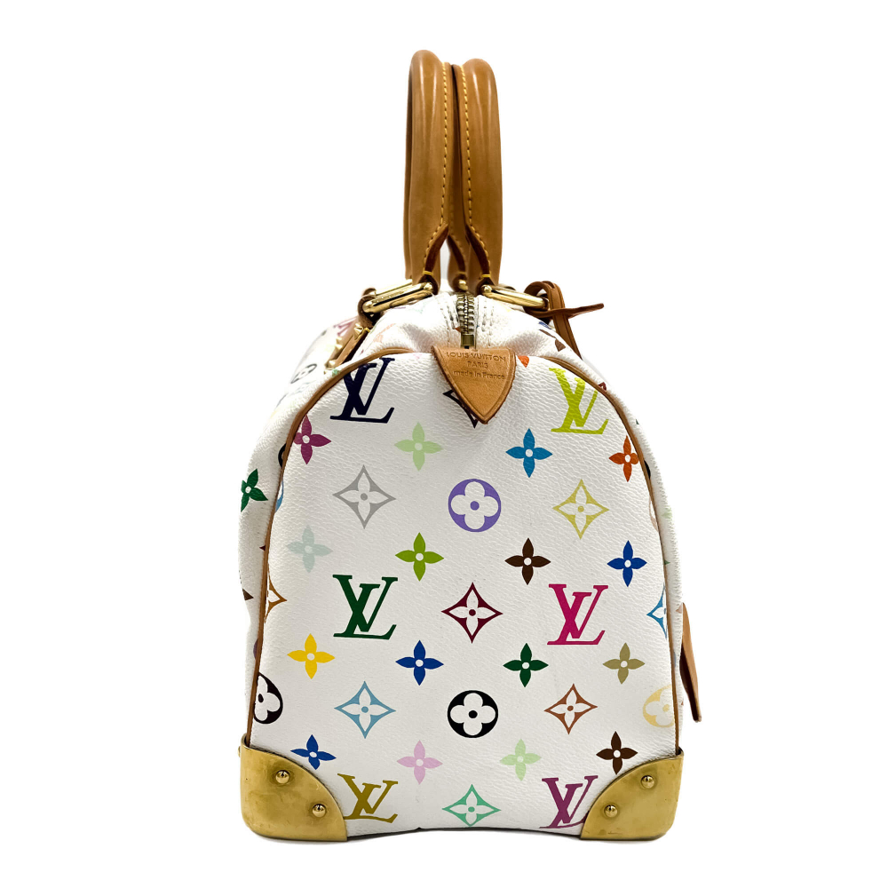 Louis Vuitton Speedy 30 Murakami Multicolor Canvas 2-Ways Trunk Bag Monogram