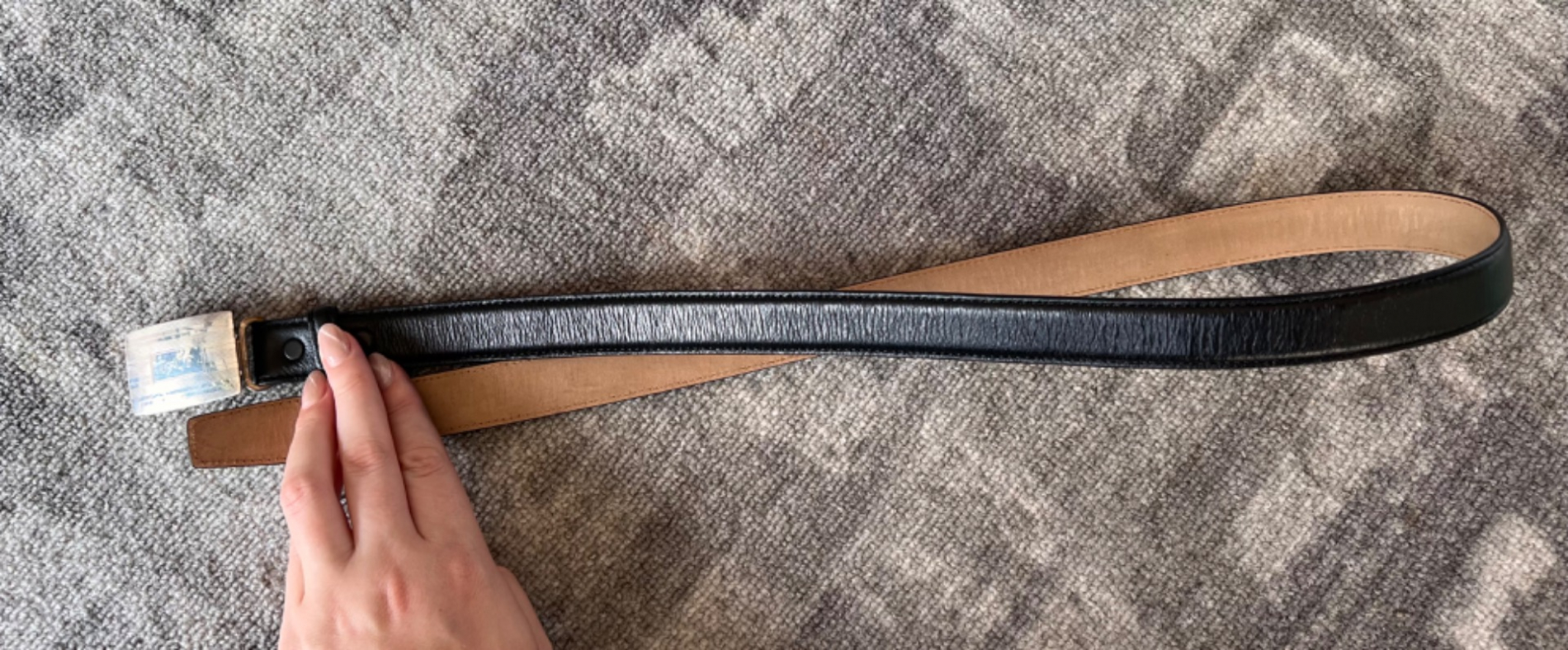 Tiffany & Co Ceinture noire classique - Boucle en argent AG 925