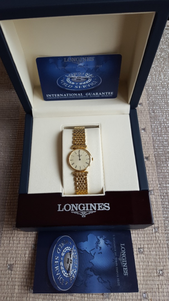 Longines für Damen, vollständig vergoldet, extra fein, La Grande Classique