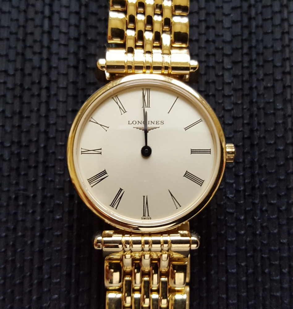 Longines für Damen, vollständig vergoldet, extra fein, La Grande Classique