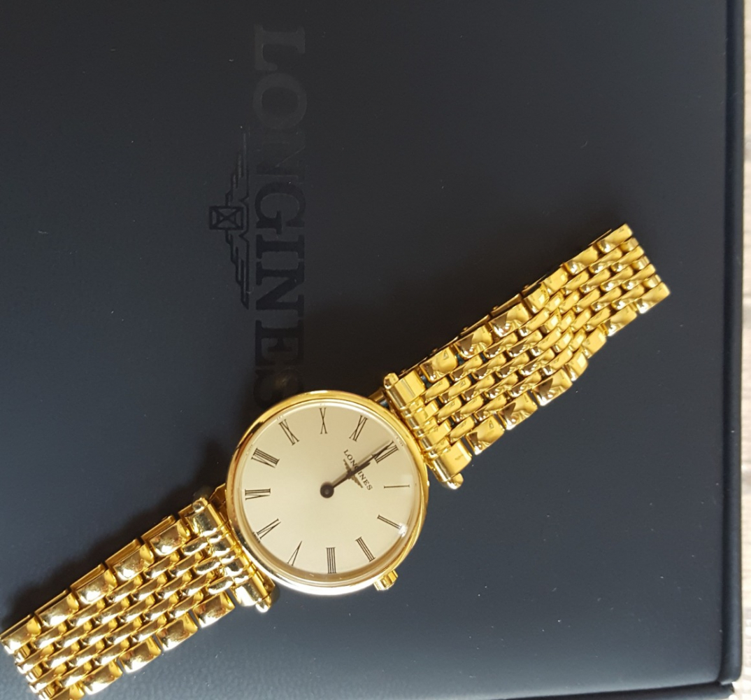 Longines für Damen, vollständig vergoldet, extra fein, La Grande Classique