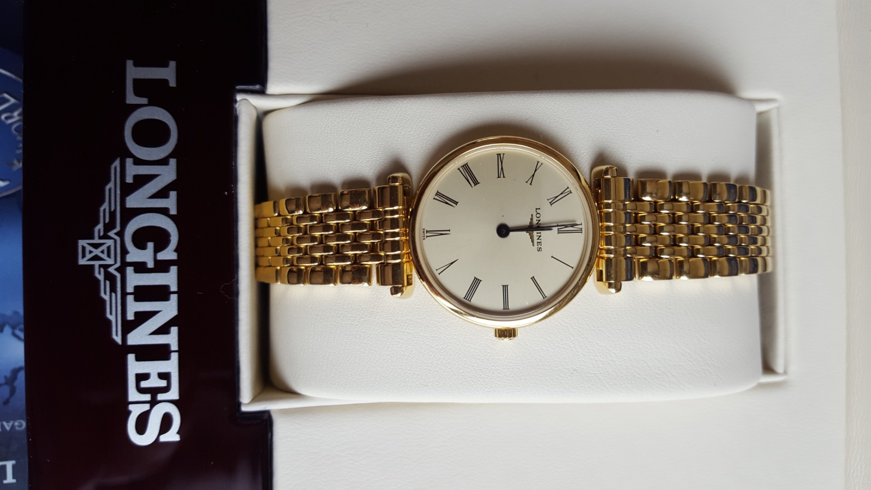 Longines für Damen, vollständig vergoldet, extra fein, La Grande Classique