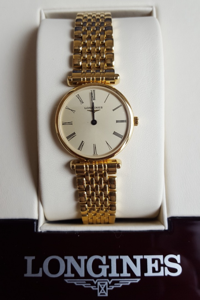 Longines für Damen, vollständig vergoldet, extra fein, La Grande Classique