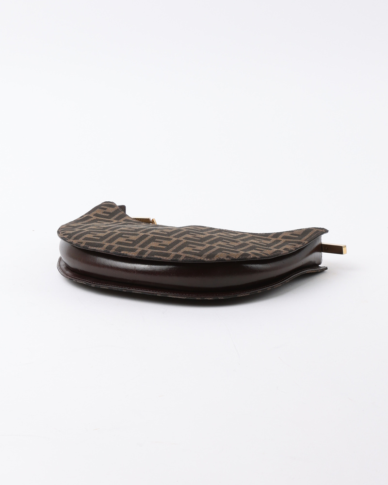 Fendi Zucca Chain Half Moon Bag