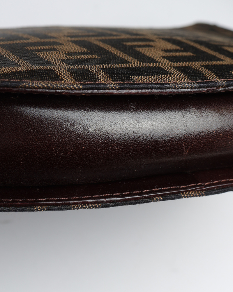 Fendi Zucca Chain Half Moon Bag