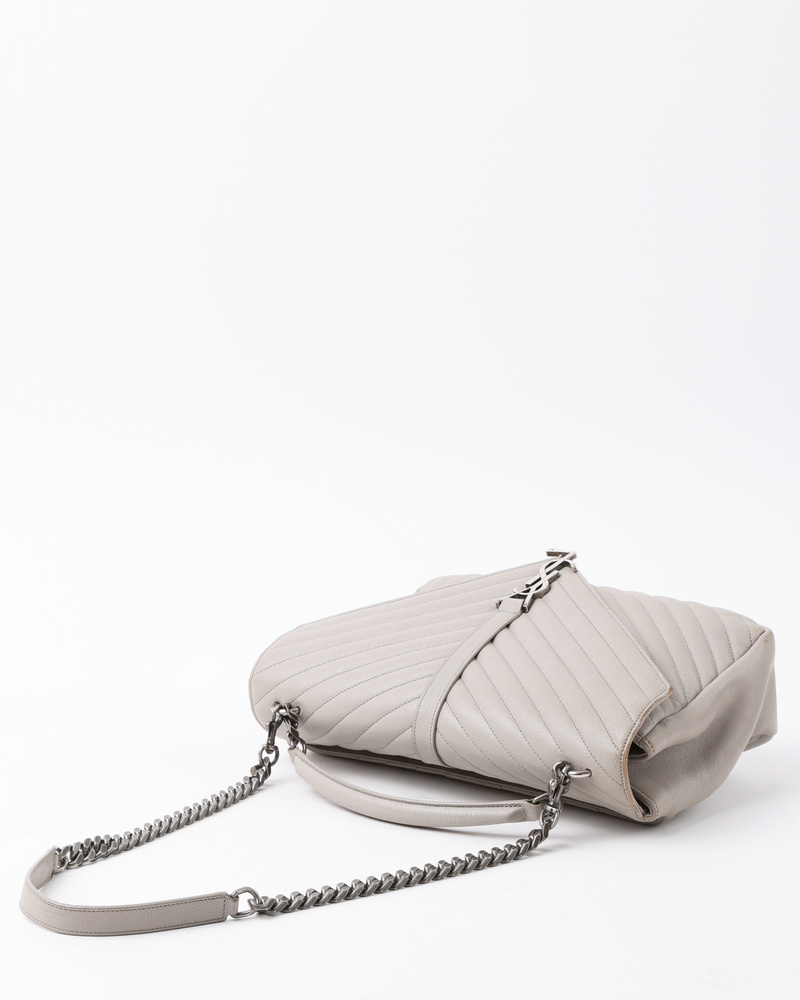 Saint Laurent Chevron Large College Crossbody Bag