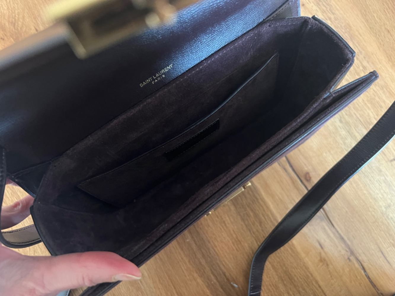 Saint Laurent Braune Crossbody-Tasche