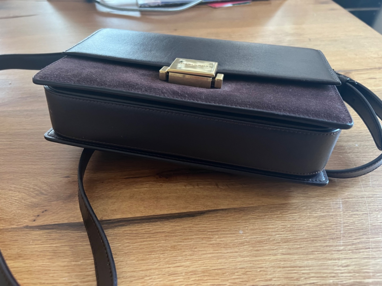 Saint Laurent Braune Crossbody-Tasche