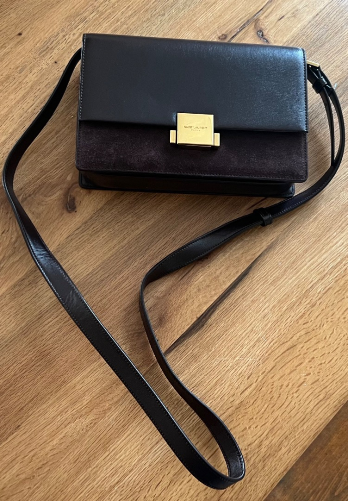 Saint Laurent Braune Crossbody-Tasche