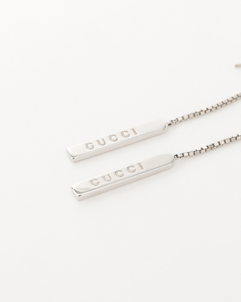 Gucci 18k White Gold Earrings