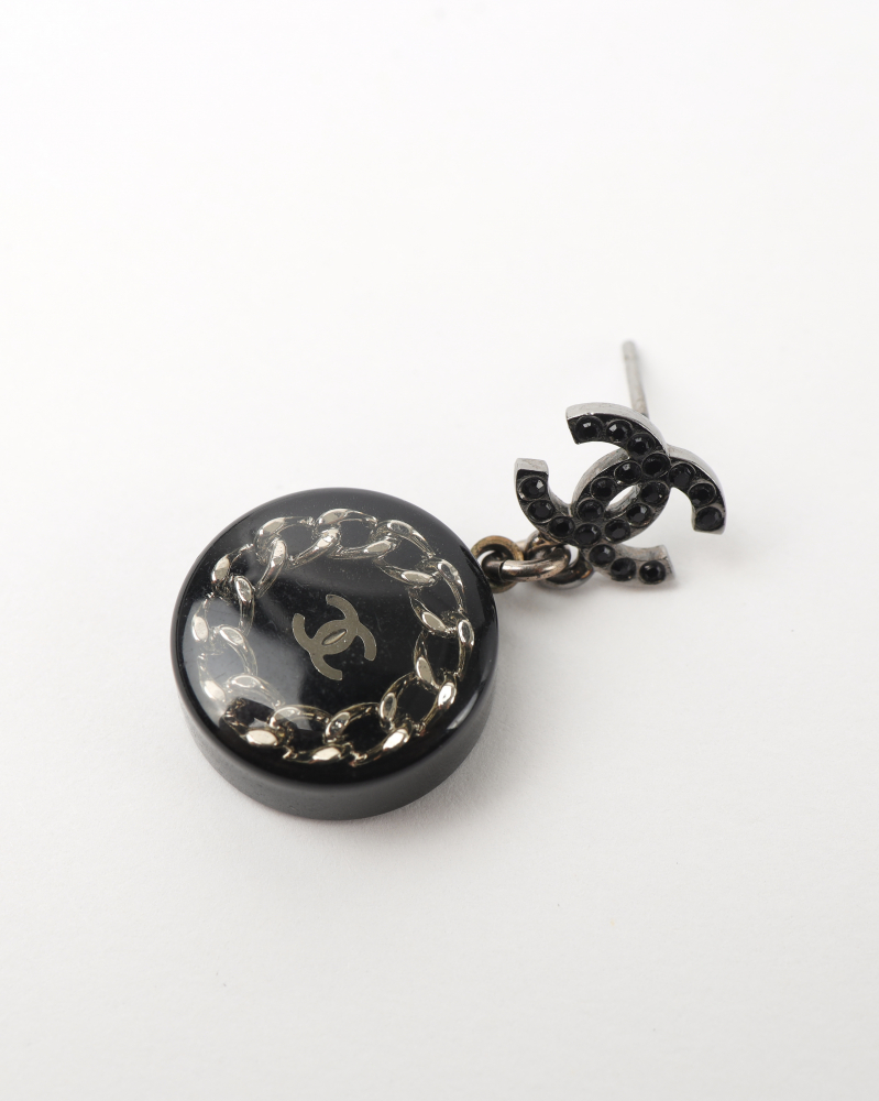 Chanel Cc Pendant Earrings