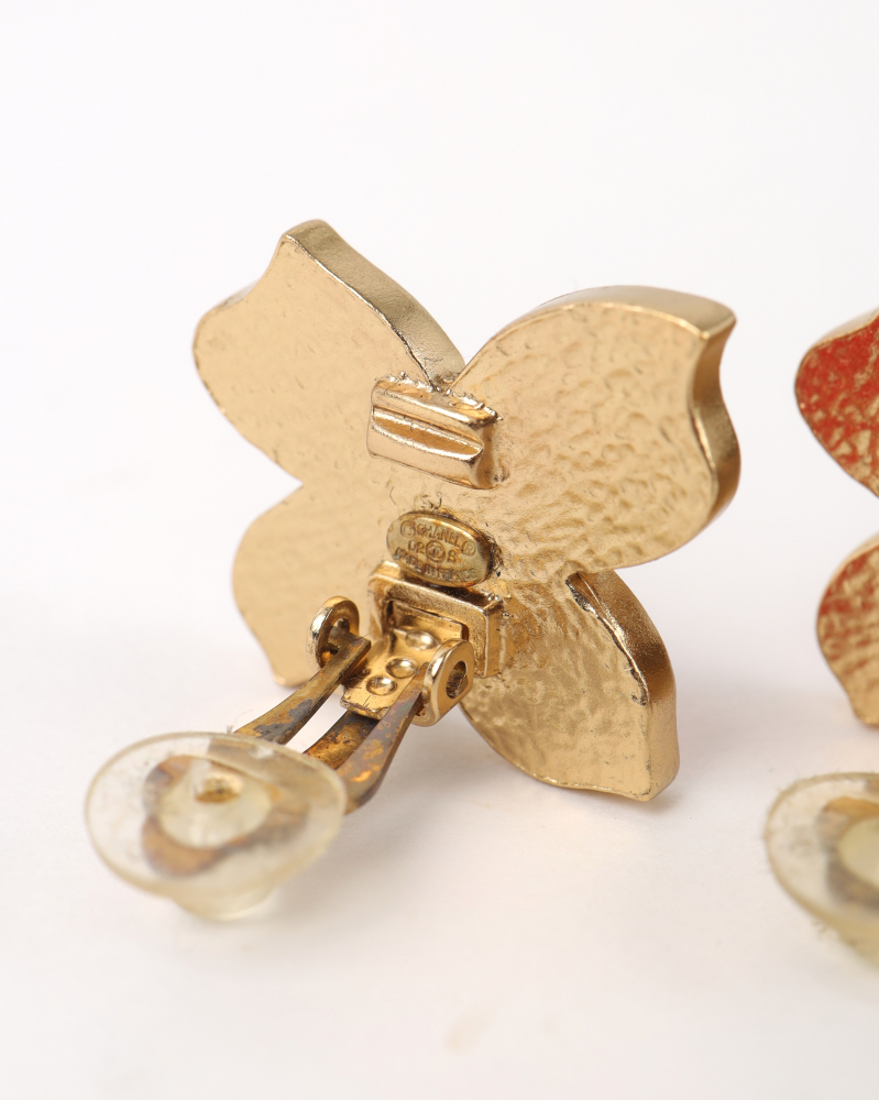 Chanel Butterfly Cc Earrings