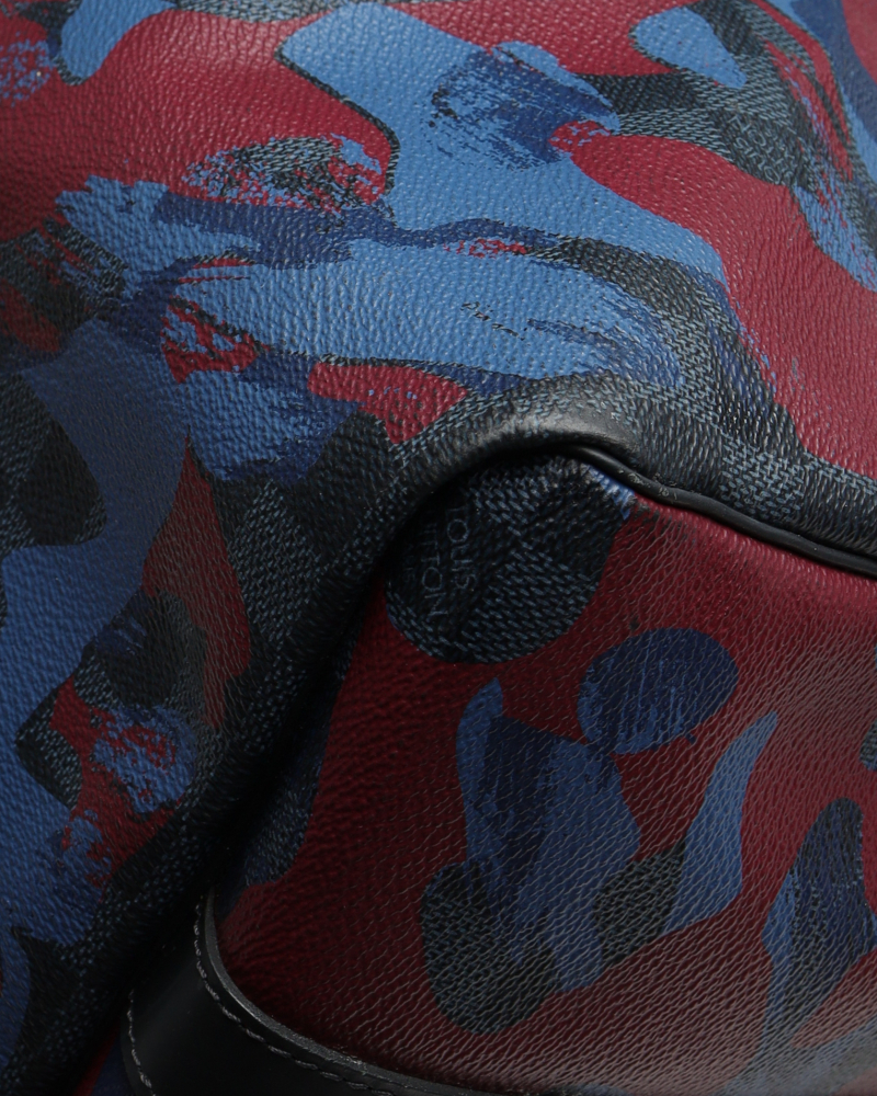 Louis Vuitton Damier Cobalt Camouflage Keepall Bandoulière 45 Weekend Bag