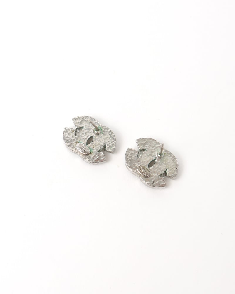Chanel Cc Rhinestone Earrings