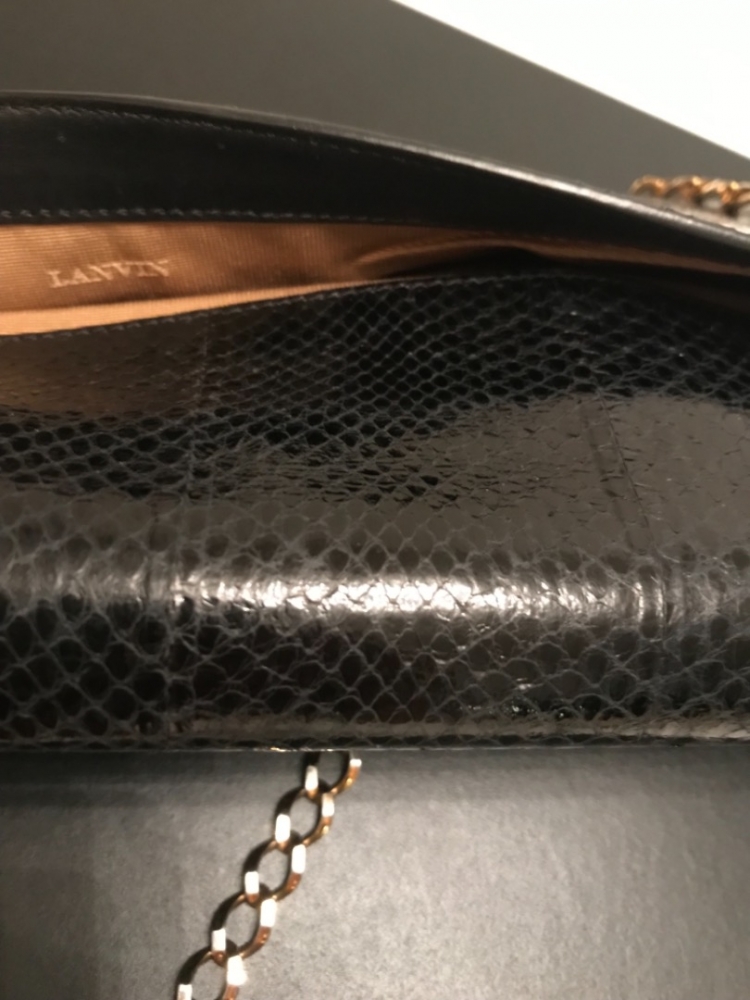 Lanvin Snake OTYLIE  Shoulder Bag -Black