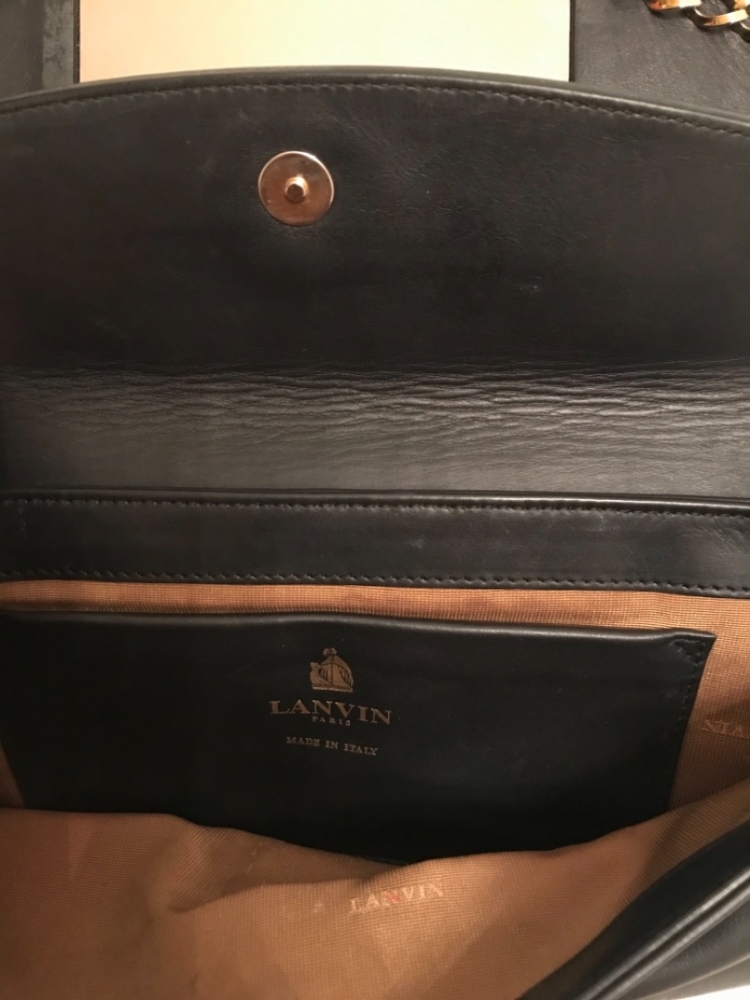 Lanvin Snake OTYLIE  Shoulder Bag -Black