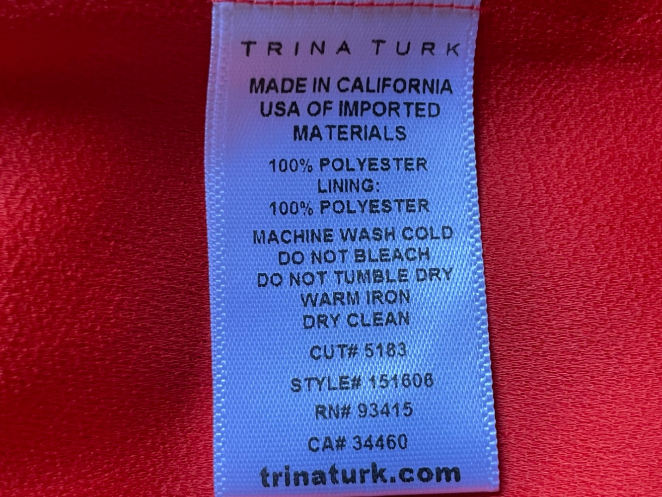 Trina Turk Leuchtend roter Neckholder-Jumpsuit