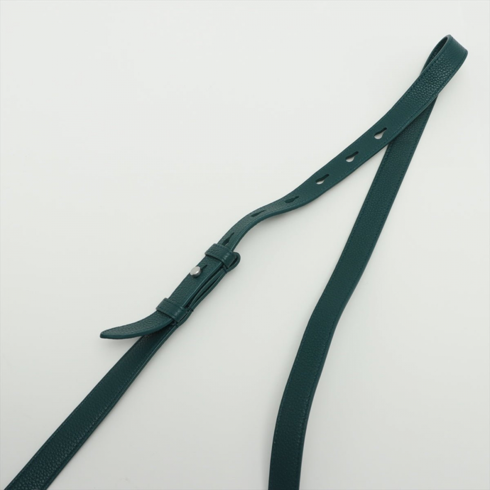 Saint Laurent Sac de Jour Baby Leather Dark Green 2-Way Tote