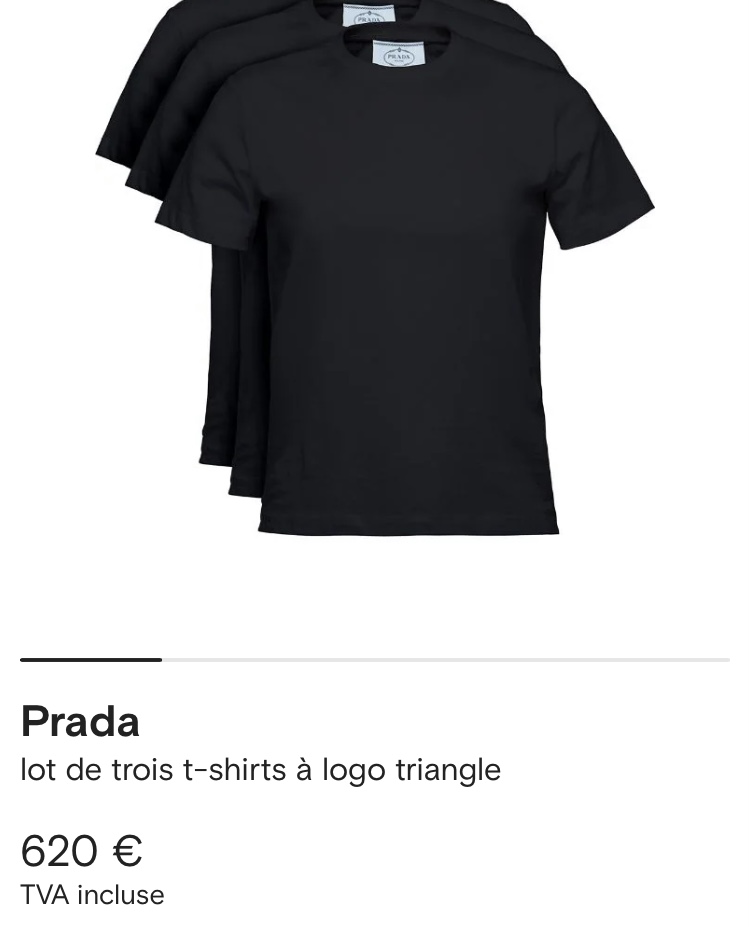 Prada Triangle logo T-shirt on back
