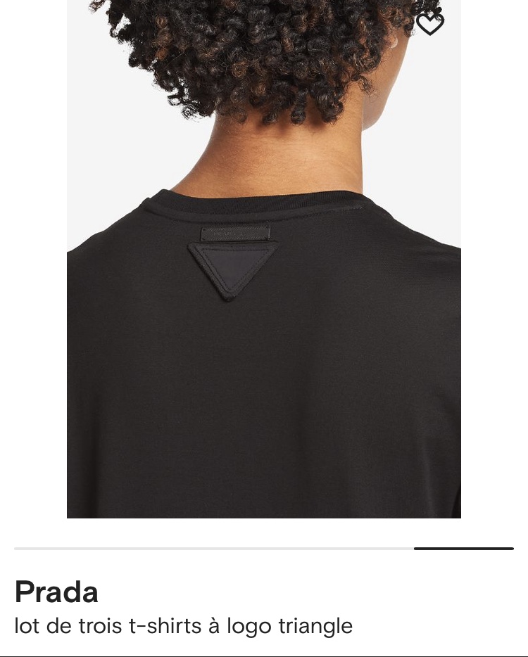 Prada Triangle logo T-shirt on back