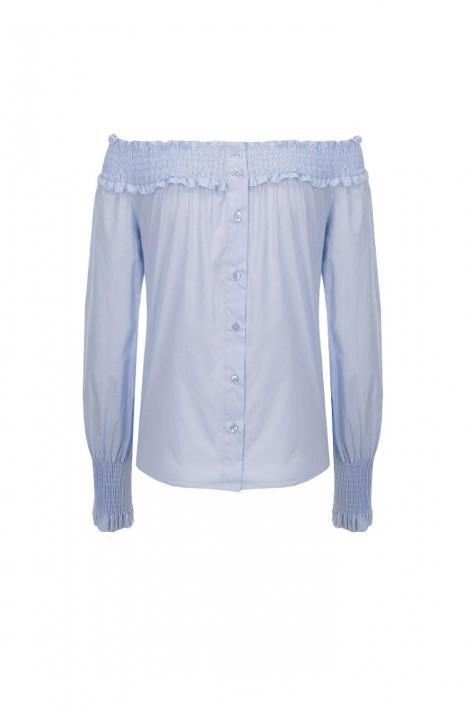 Hugo Boss Enuka Blouse - Off-Shoulder, Elegant Long Sleeve Top