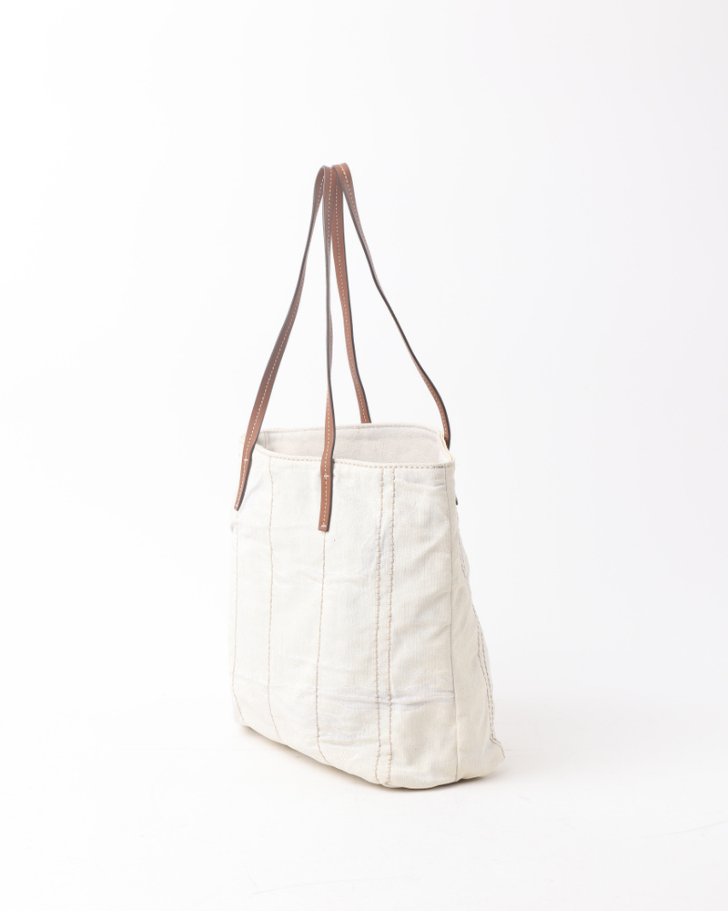 Prada Denim Logo Tote Bag