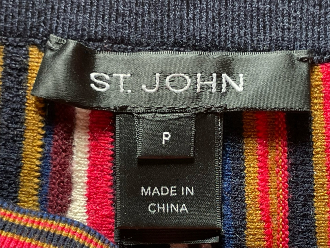 St John Geometric striped skirt