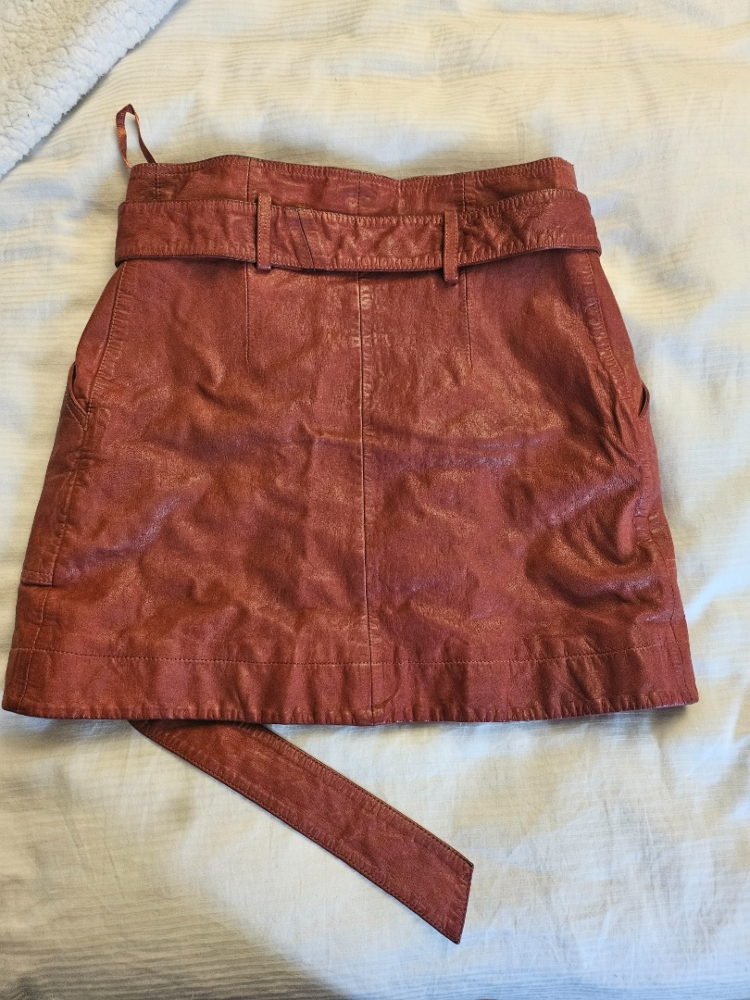 Sézane Jupe Leandra cuir