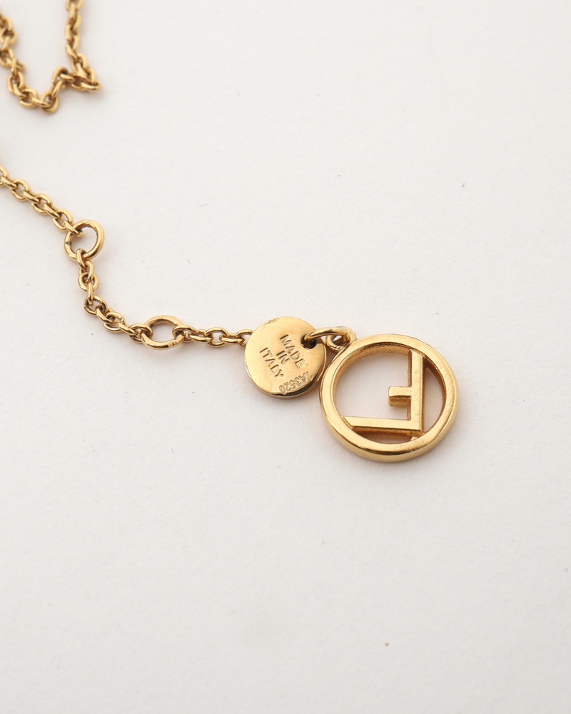 Fendi Ff Rhinestone Necklace