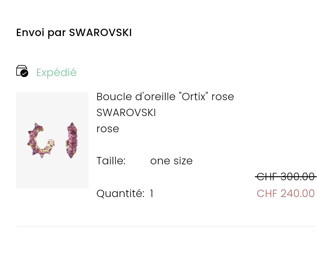 Swarovski Kreolen Ortix rosa